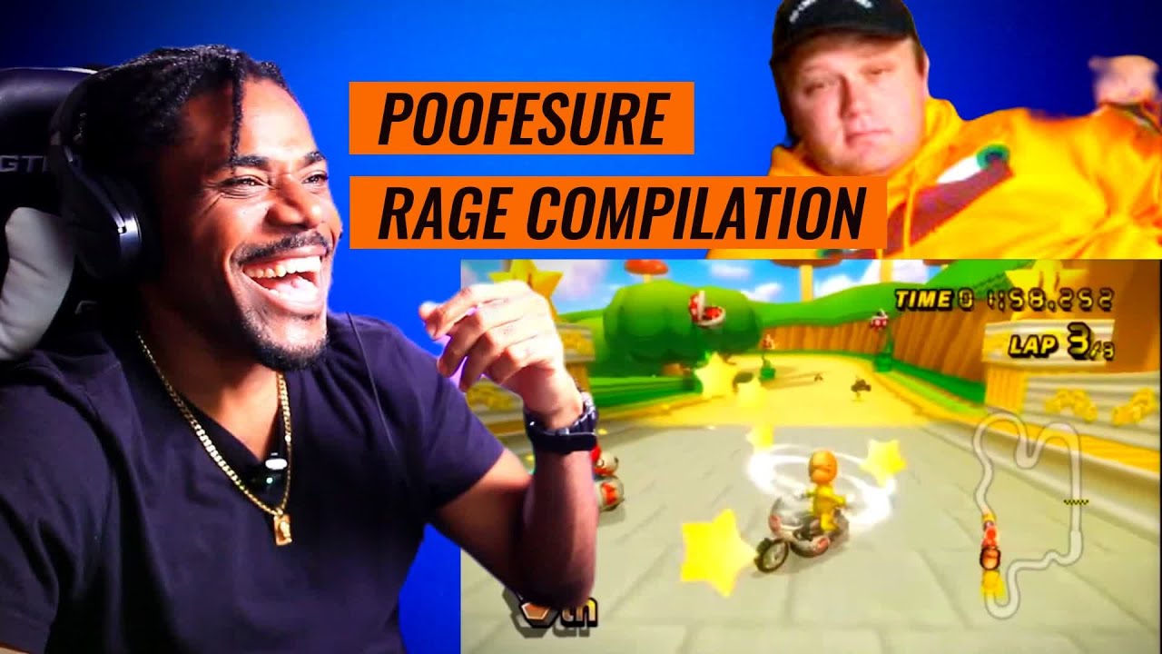 Реакция на прохождение Mario Kart Rage от Poofesure!!!