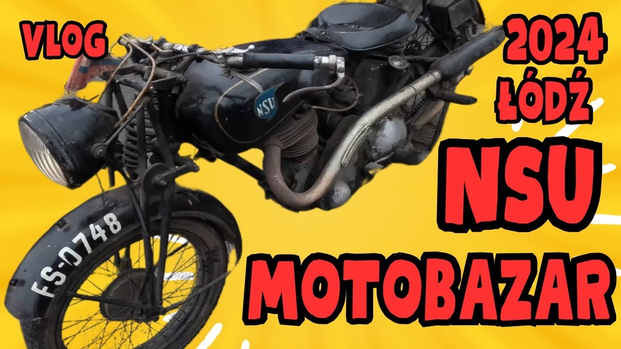 Przedwojenne NSU 350 OSL 1935 Sieradz Moto Weteran Bazar Łódź 2024