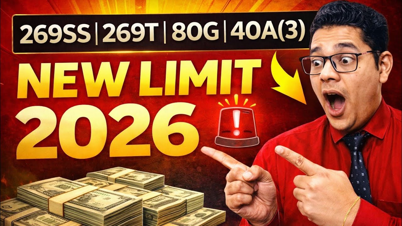 Cash Limit 2026? 😳 Section 269SS, 269T & 80G Major Update #cashlimit #cashtransactionrules