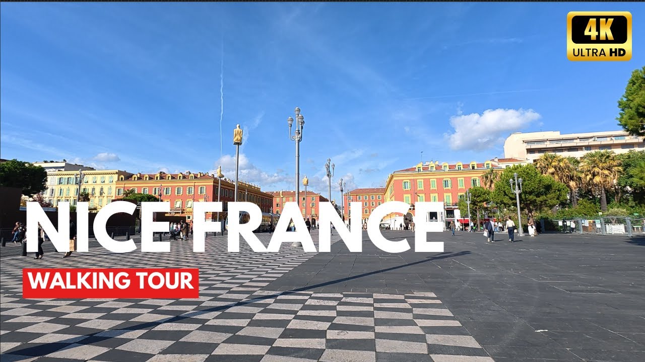 Nice Walking Tour 4K – Beautiful November Day in the French Riviera | Real Sounds, No Commentary