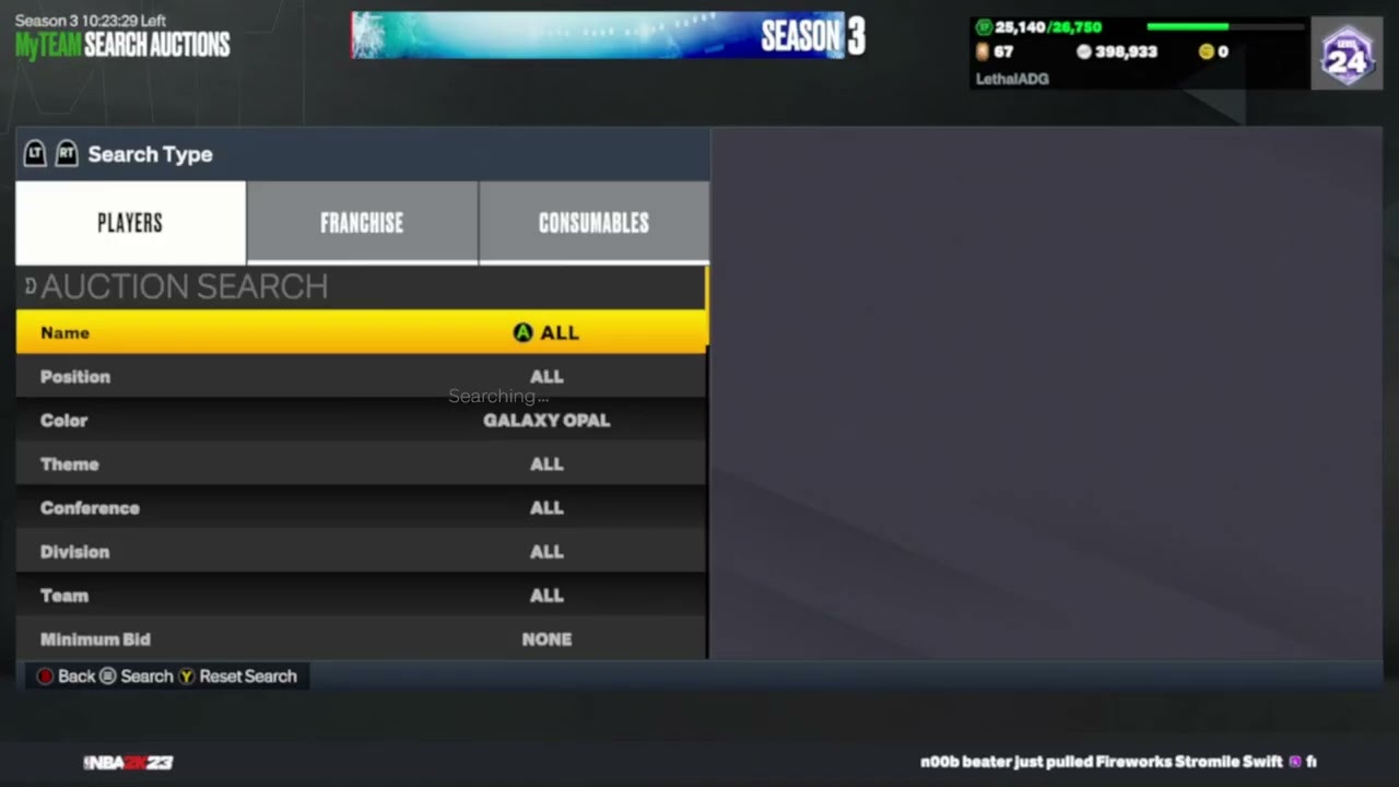 NBA2K23 Galaxy opal Snipe