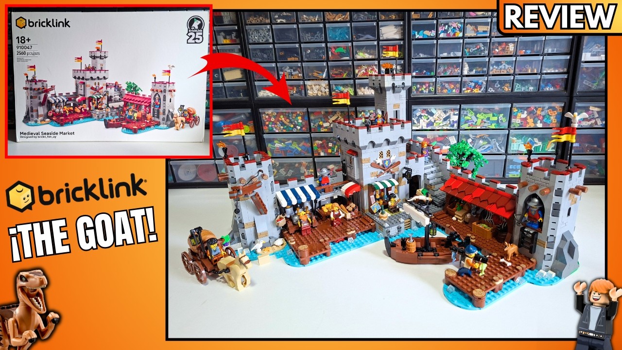¡Asi DEBERIA ser LEGO Castle! - LEGO Bricklink Medieval Seaside Market set(910047) REVIEW