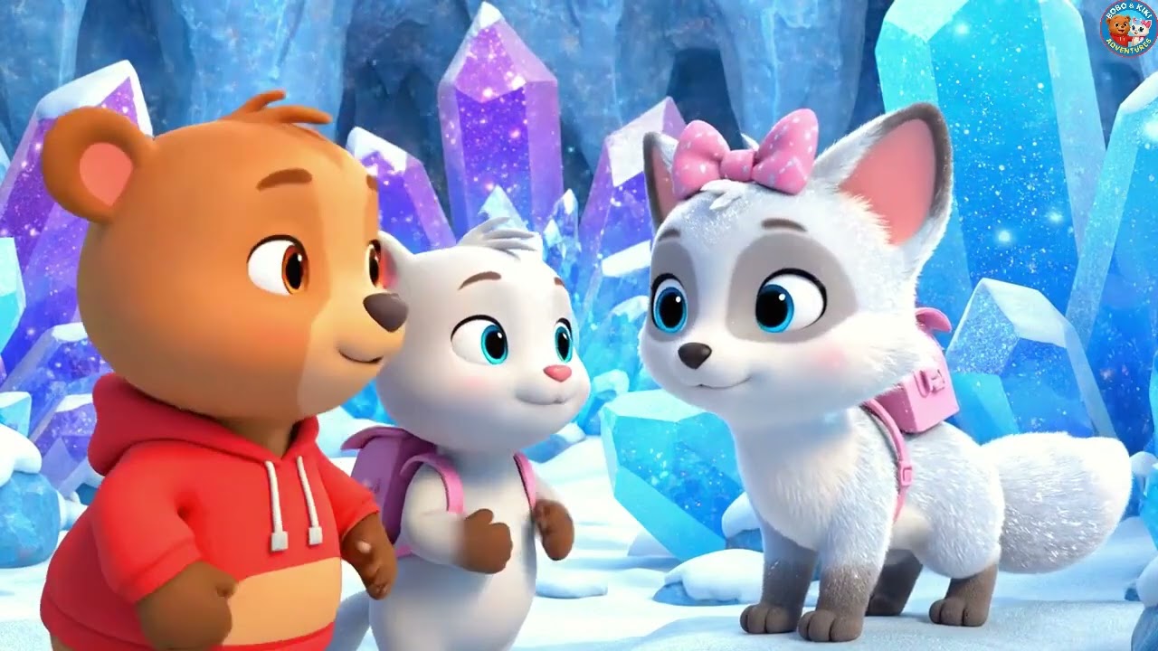 Portuguese | Aventura de Safári na Neve | Snow Safari Adventure | Kids Song
