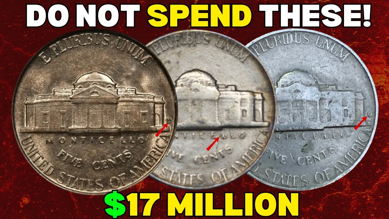 Top 10 Most Rare Jefferson Nickels That Are Worth Big $$$ In 2026 – Look For These In Your Change!