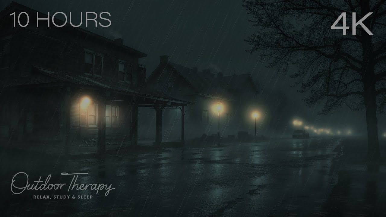 Heavy Rainstorm to Lull you to Sleep Fast | Heavy Rain and Distant Rolling Thunder | 10 HOURS