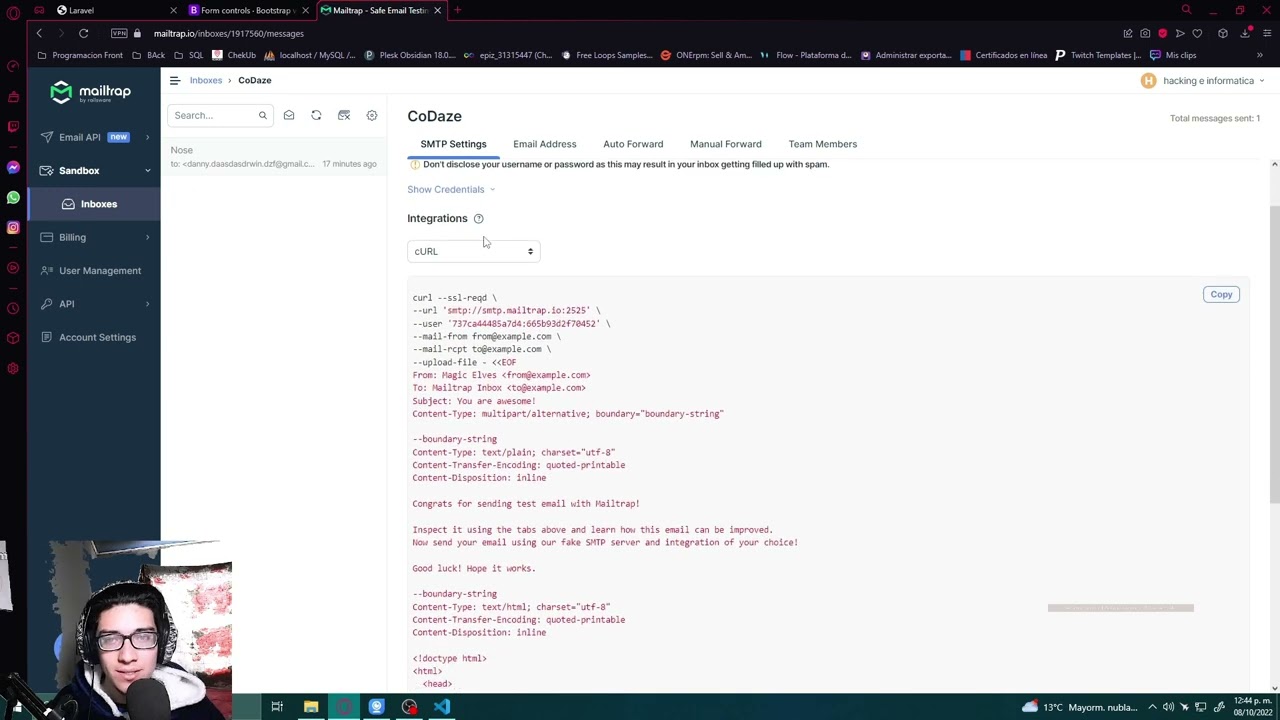 Como enviar emails con Laravel 9 SMTP MailTrap || CoDaze Dev