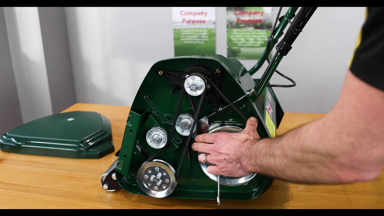 Adjusting the Rear Roller Drive Belt Tension on the Allett Sandringham 14E