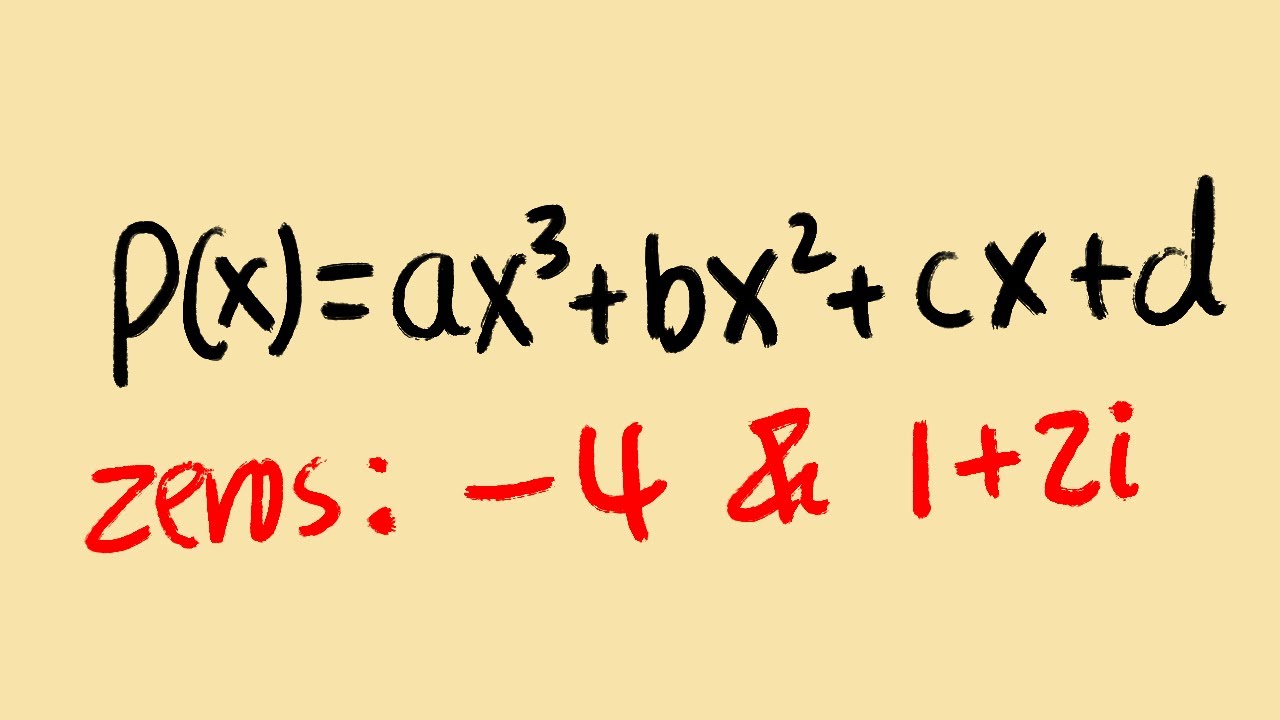How to find the equation of a cubic polynomial with the given zeros