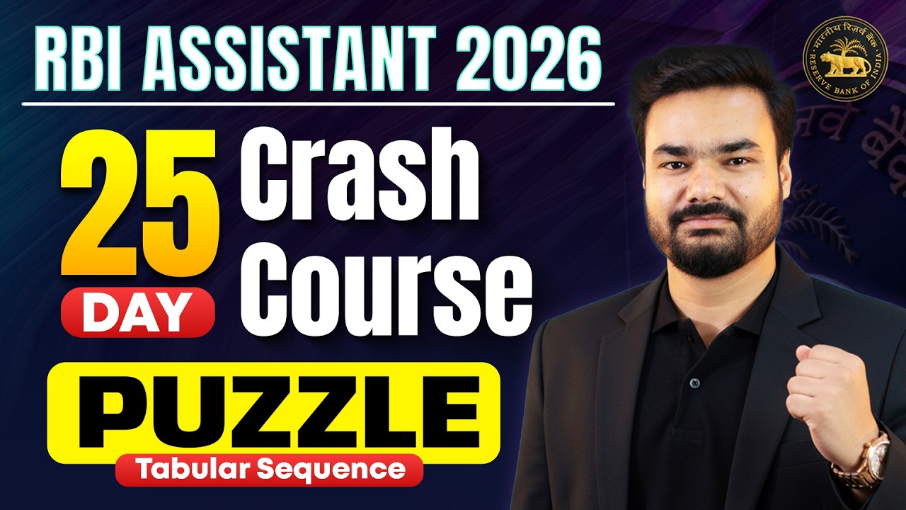 RBI Assistant 2026 | Puzzle Reasoning | Tabular Sequence Puzzle | RBI Assistant Reasoning Class 2026