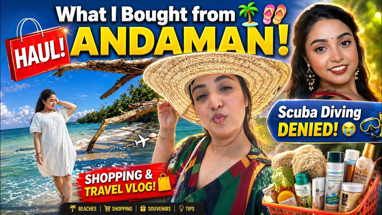 Andaman Beauty Vlog | What I Bought for Skin & Hair, Travel Cost, Water Activities & Real Experience