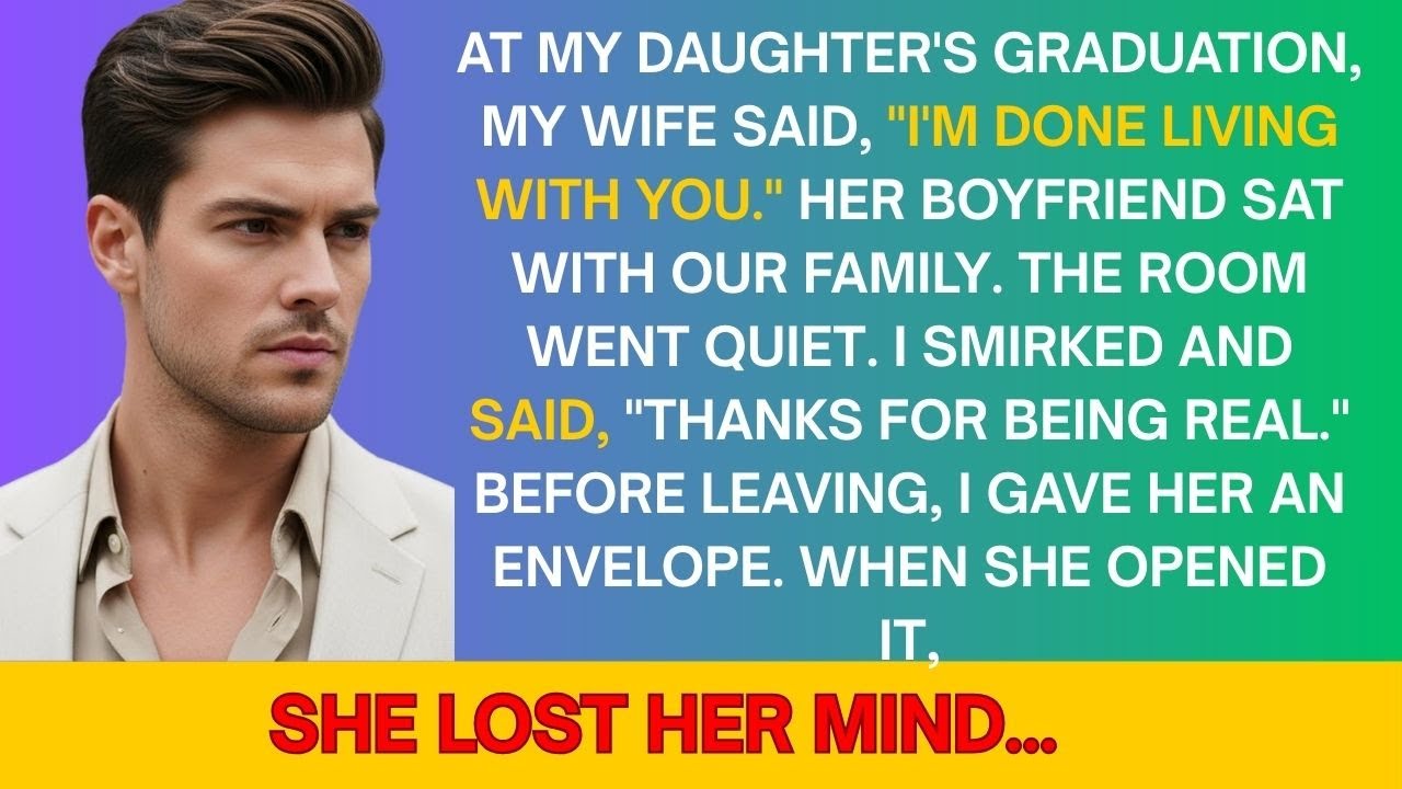 Wife Dumped Me At My Daughter's Graduation, But Lost Her Mind When Opened The Envelope I Gave Her...