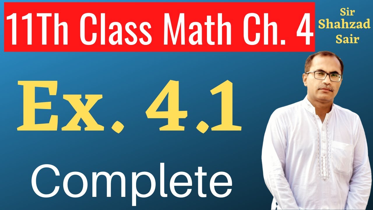 11Th Class Math Exercise 4.1 Quadratic Equations || ICS Math Chapter 4 || FSC Lectures