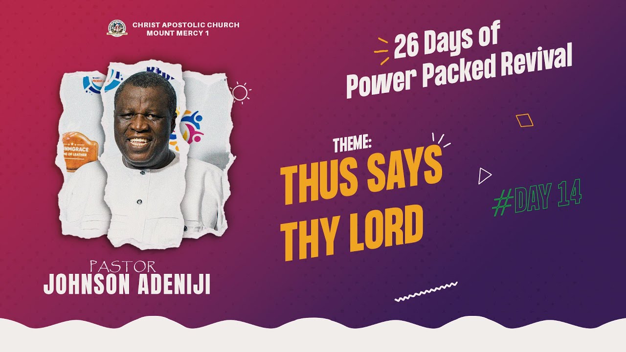 PASTOR Gbenga Ajao || 26 Days Revival ||Thus Say The Lord (Day 26 Grand Finale)