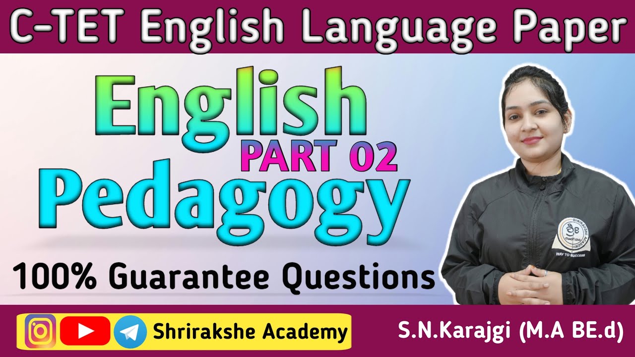 C-TET &K-TET| English Pedagogy|Language Paper|Part 02