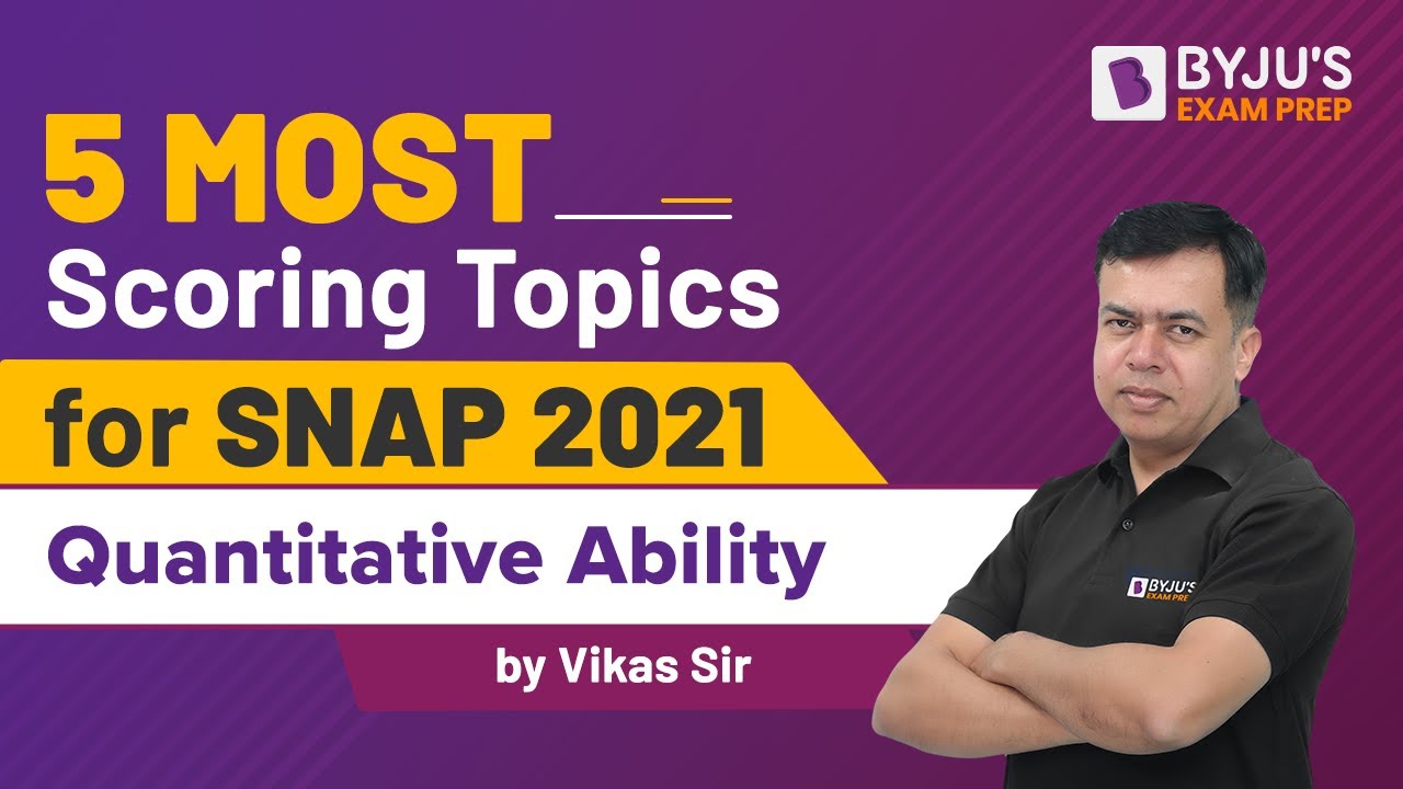 5 Most Scoring Topics for SNAP 2021 | Quant | BYJU'S Exam Prep #shorts #shortvideos