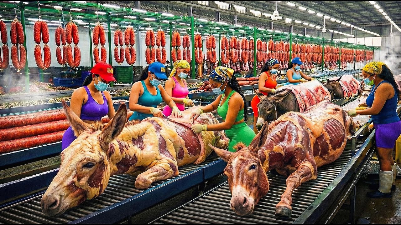 Inside the Factory: How Donkey Meat Is Turned into Sausages &ndash; Shocking Complete Process