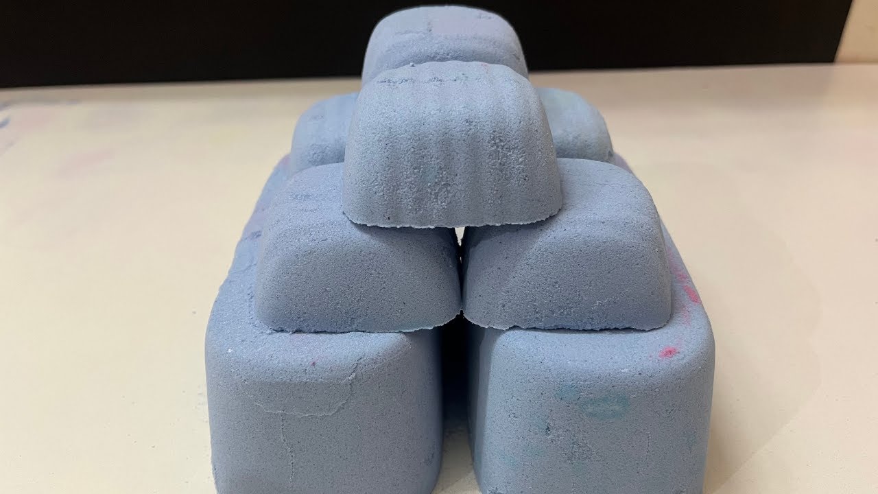 ASMR Blue Big Blocks | Baking Soda  #bakingsodaasmr #crunchycrumbles #asmrindia