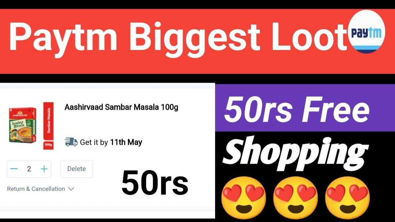 Paytm Grocery 50rs free shopping | Paytm New Grocery Store Loot 🔥