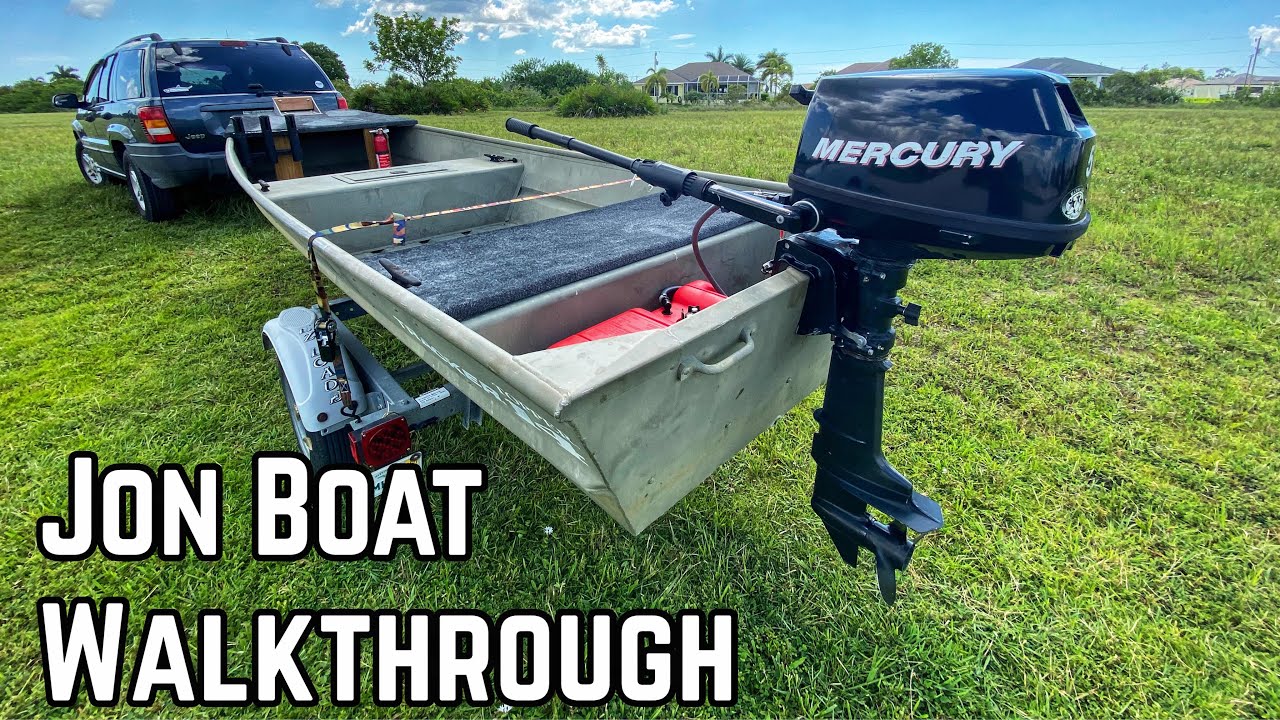 Обзор лодки Jon BOAT | 14-футовый Tracker Topper с подвесным мотором MERCURY мощностью 5 л.с.