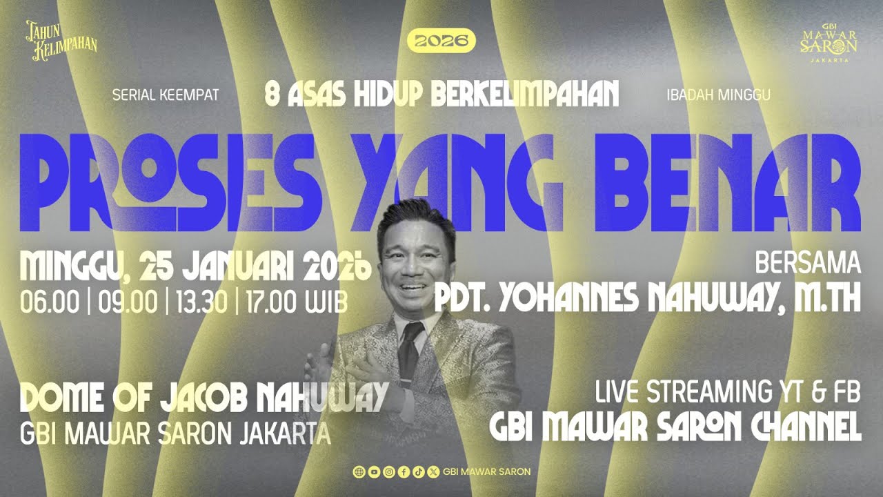 8 Asas Hidup Berkelimpahan | Pdt. Yohannes Nahuway, M.Th | Ibadah Minggu II GBI Mawar Saron Jakarta