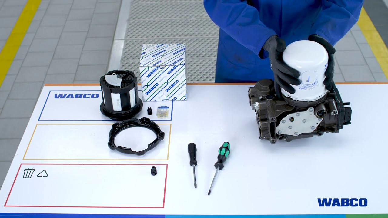 Válvula APM Volvo FH 4 - Reparação e substituição do filtro secador - Wabco ZF
