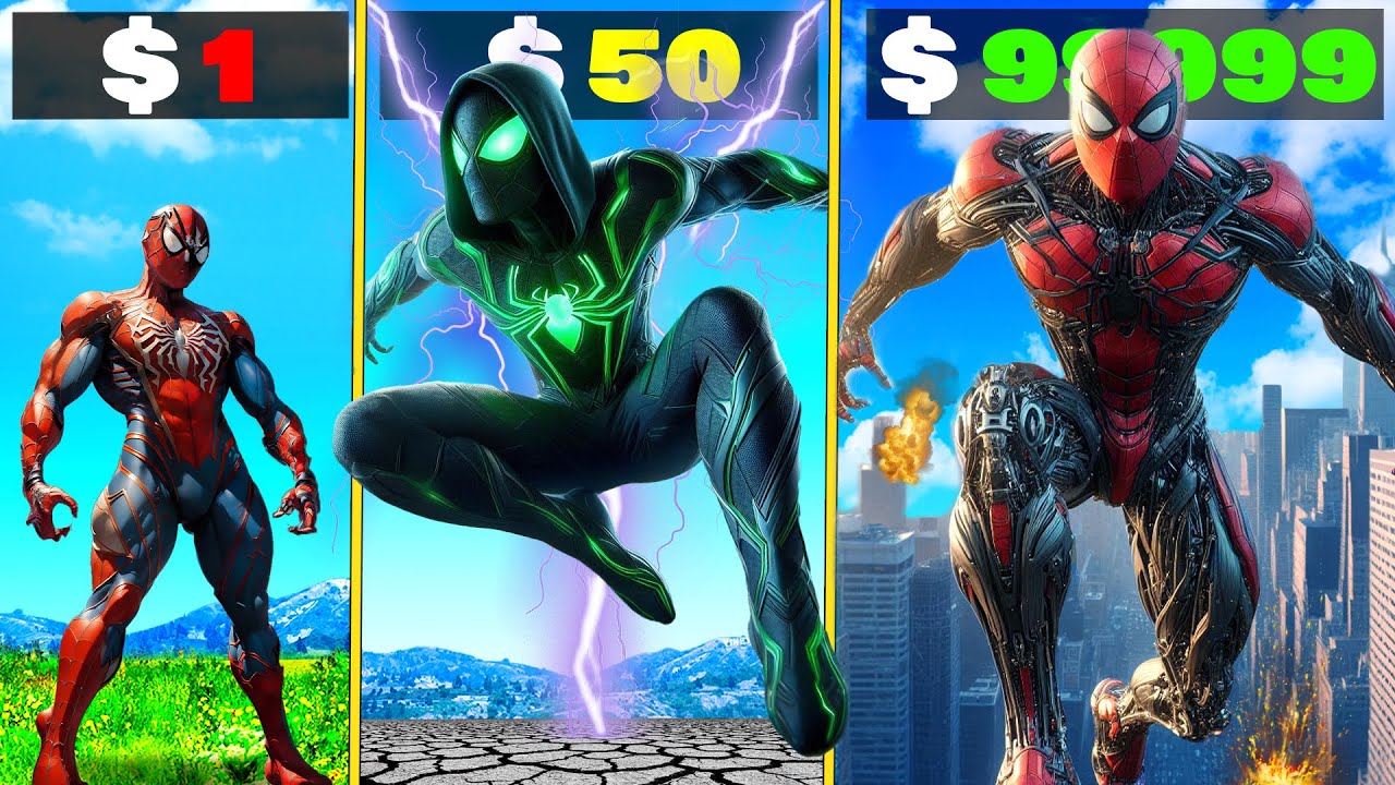 1$ SPIDERMAN TO $99999999 SPIDERMAN in GTA 5