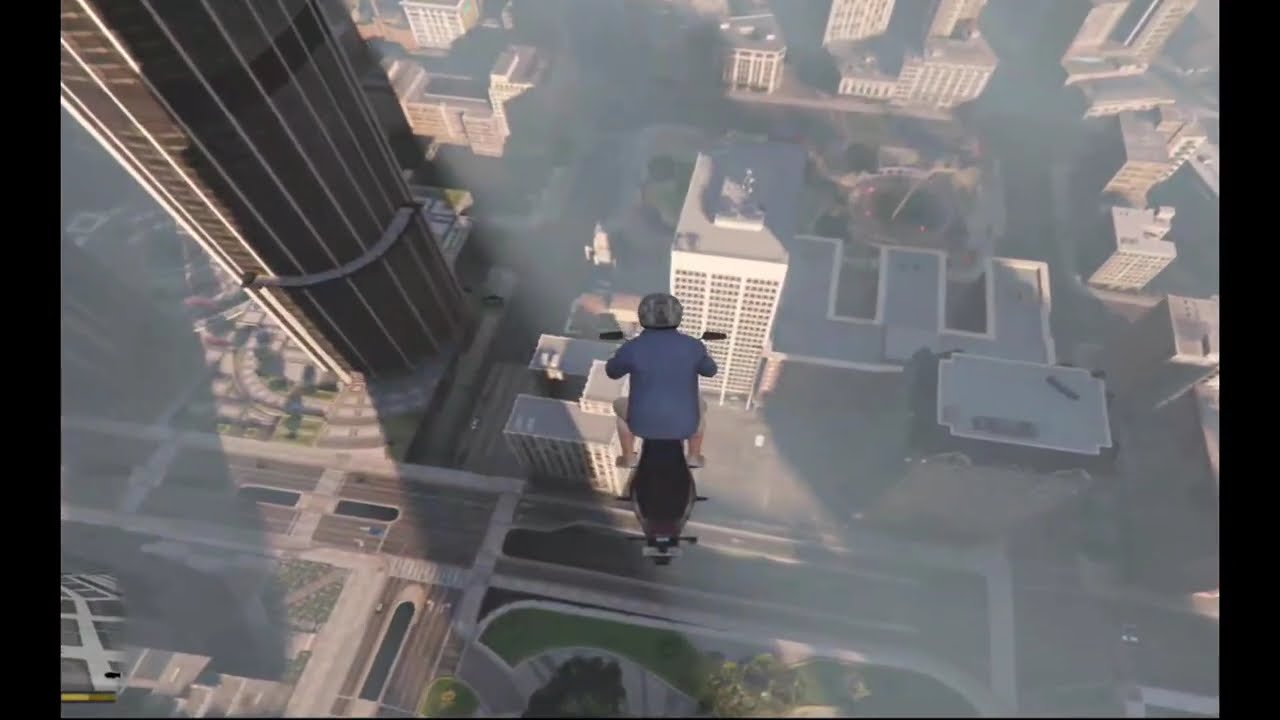 Jumping From The Highest Building With Bike In Gta 5