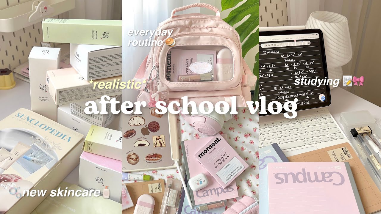 *realistic* AFTER SCHOOL VLOG 🍞📝everyday routine, studying, skincare, going out ☕️