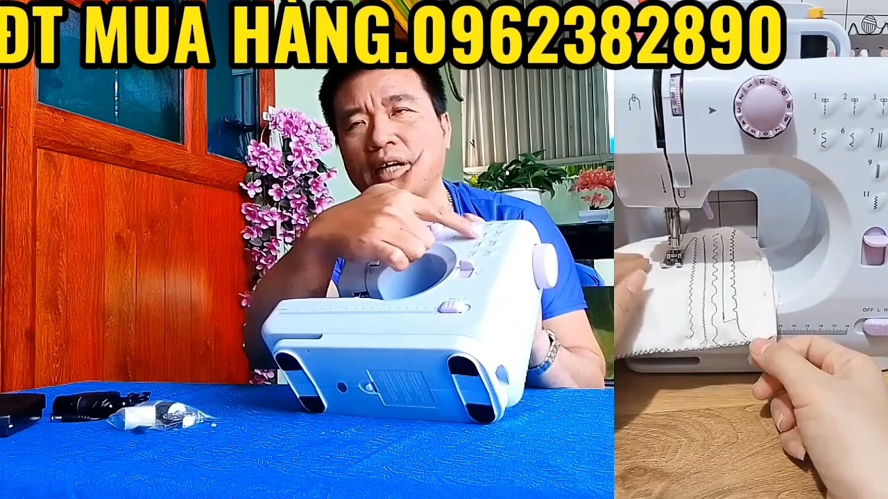 BỘ MÁY MAY MÁY KHÂU MINI GIA ĐÌNH MẪU MỚI CÓ 12 CHỨC NĂNG MAY THUẬN TIỆN 