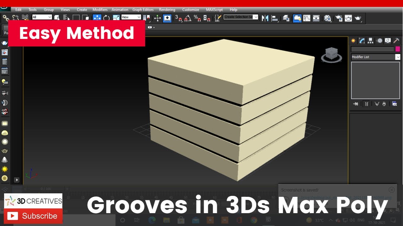 Exterior wall grooves in 3dsmax using edit poly //3DCreatives