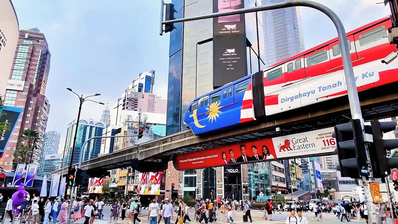 吉隆坡TRX MALL干饭后，步行去东南亚最繁忙路口 | 沉浸式长VLOG