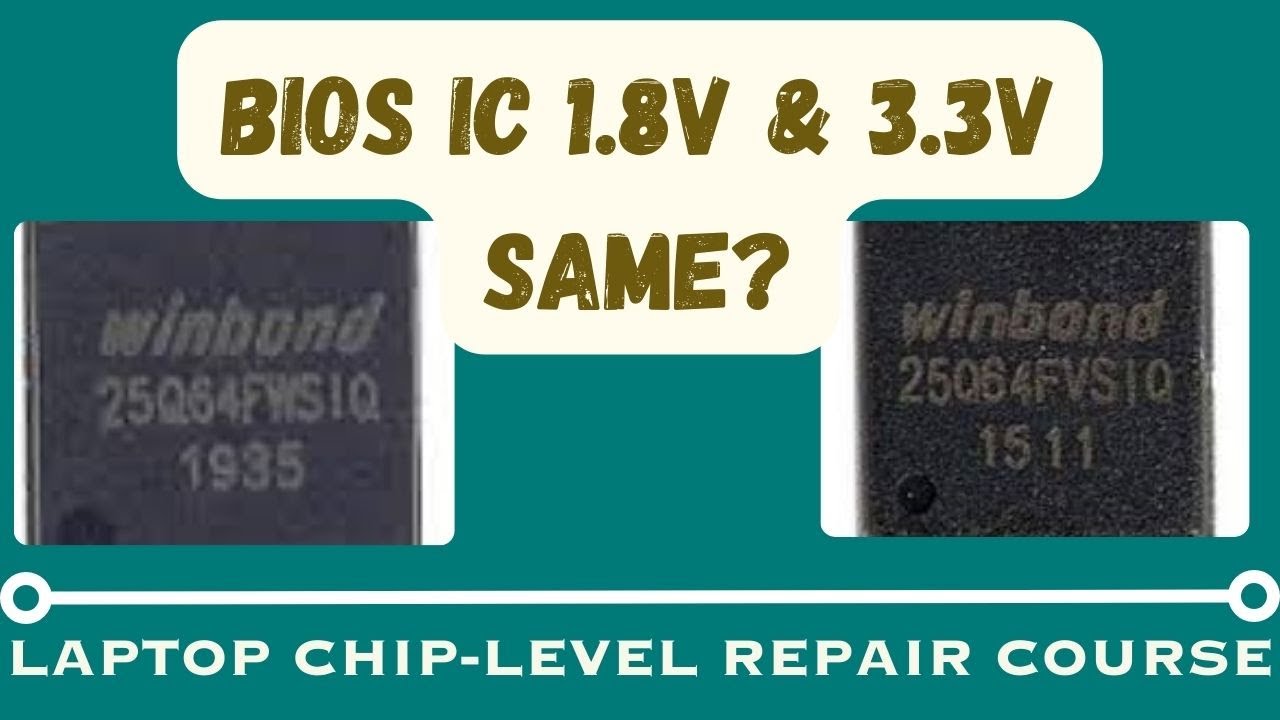 Laptop Repair : 1.8V AND 3.3V BIOS IC Programming || Are they both same ? || in English