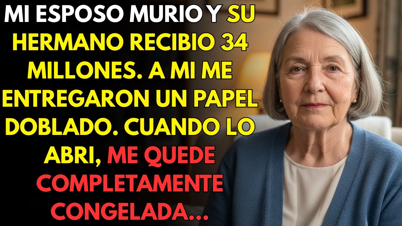 En el funeral de mi esposo, su hermano heredó $34 millones; a mí solo me entregaron una...