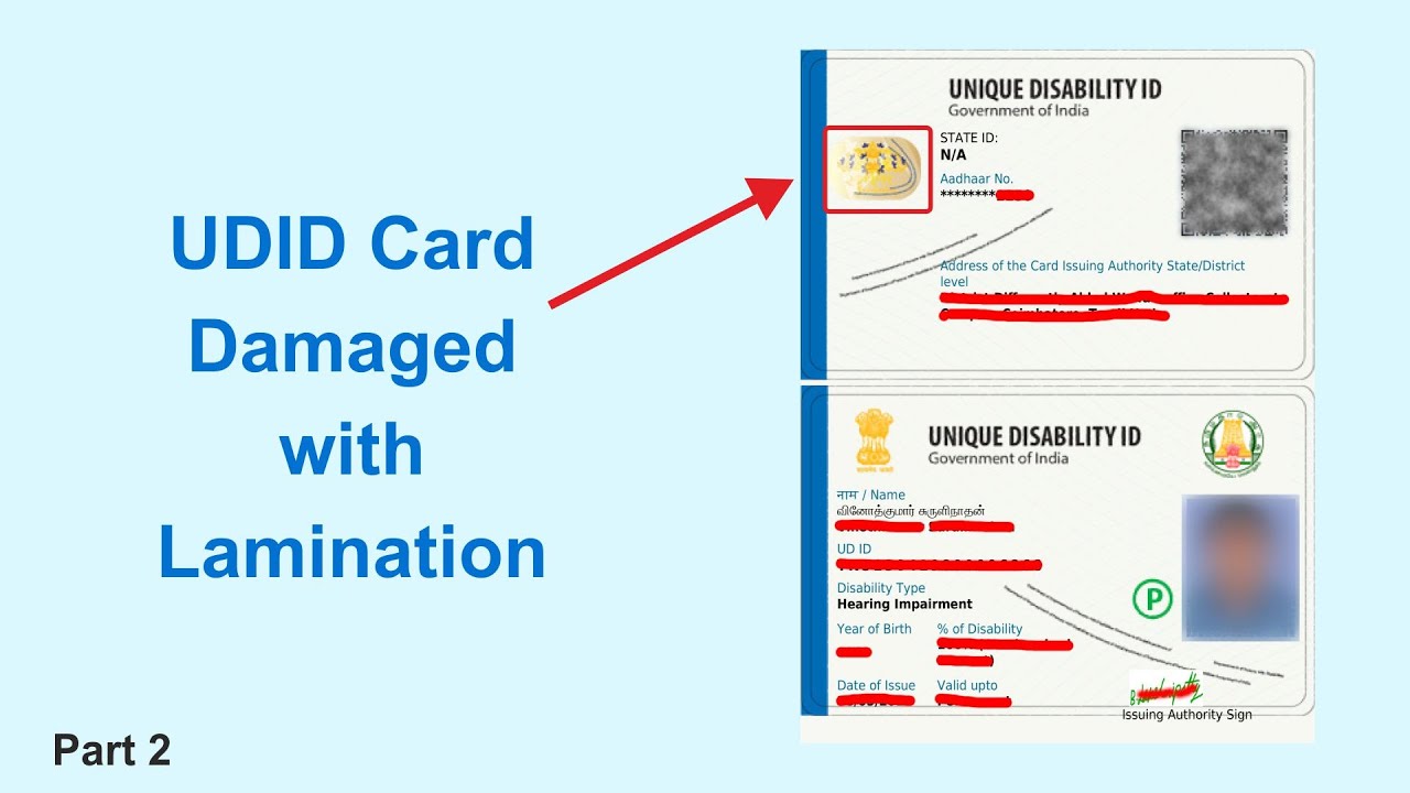 UDID Card Damaged with Lamination (Part 2)
