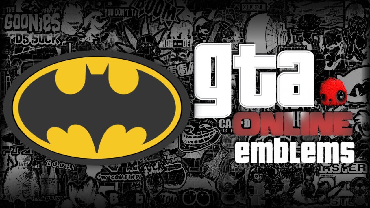 GTA V - Batman Logo - Emblem Tutorial ( Grand Theft Auto 5 ) Screetch2009