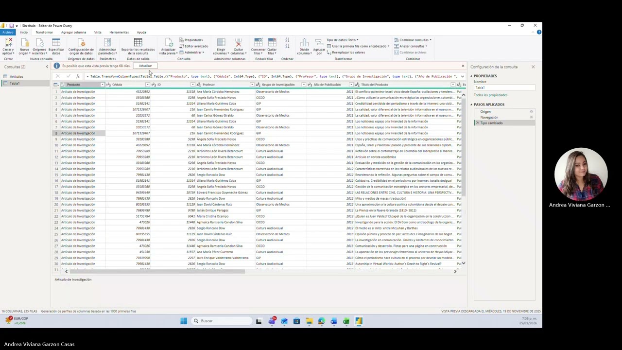 Conociendo el entorno de Power Query y el manejo de datos