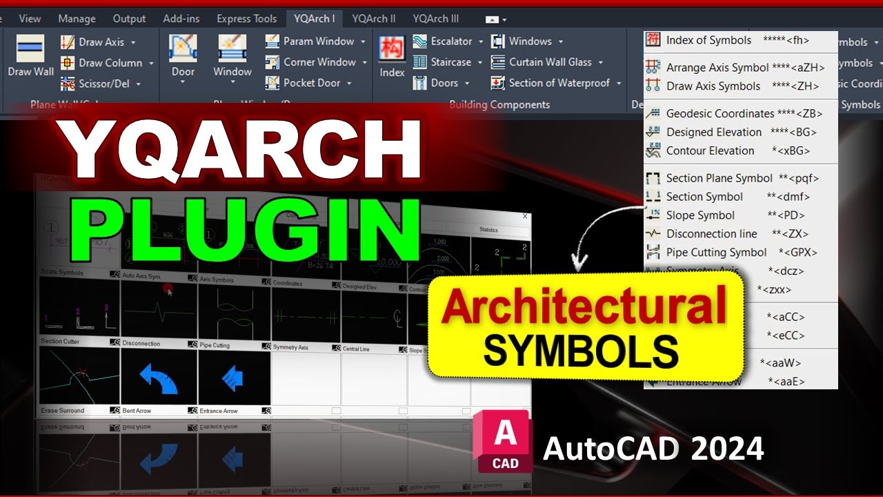 YQArch Architectural Symbols | BOOST Your AutoCAD Speed |
