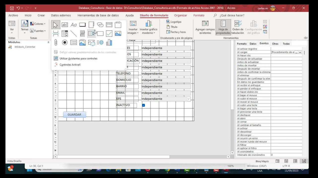 ACCESS  SQL SERVER. Insertar - Actualizar - Eliminar registros Utilizando codigo VBA Ado # 1