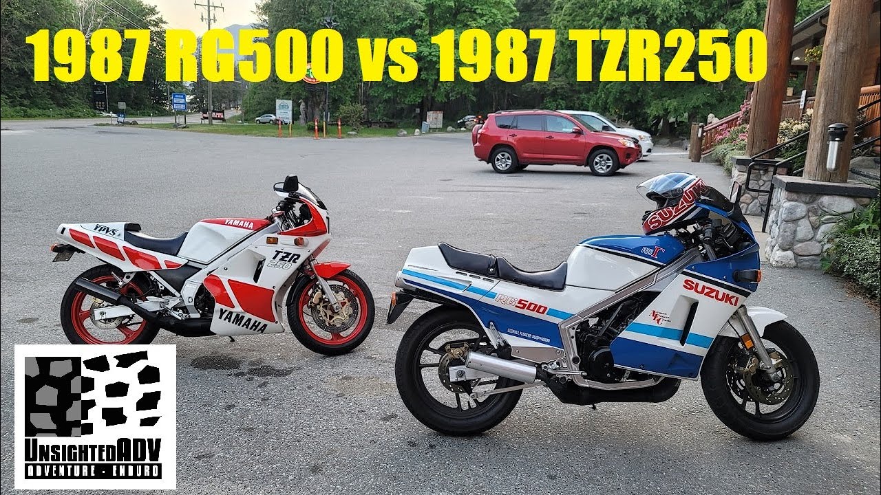 1987 Suzuki RG500 Gamma vs 1987 Yamaha TZR250 - 2-Stroke Street Ride