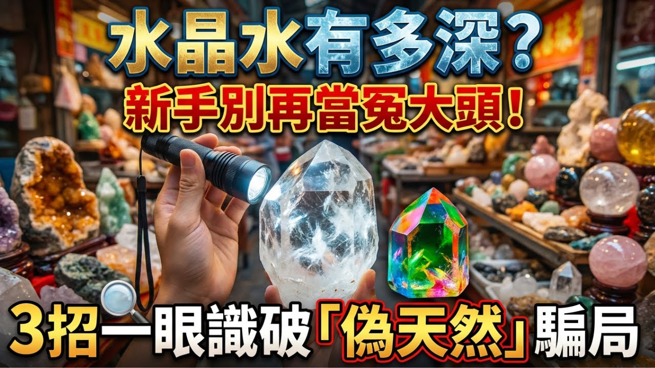 【水晶新手必看】3招鑒定水晶大法，教你幾秒分辨水晶真假，再也不花冤枉錢！