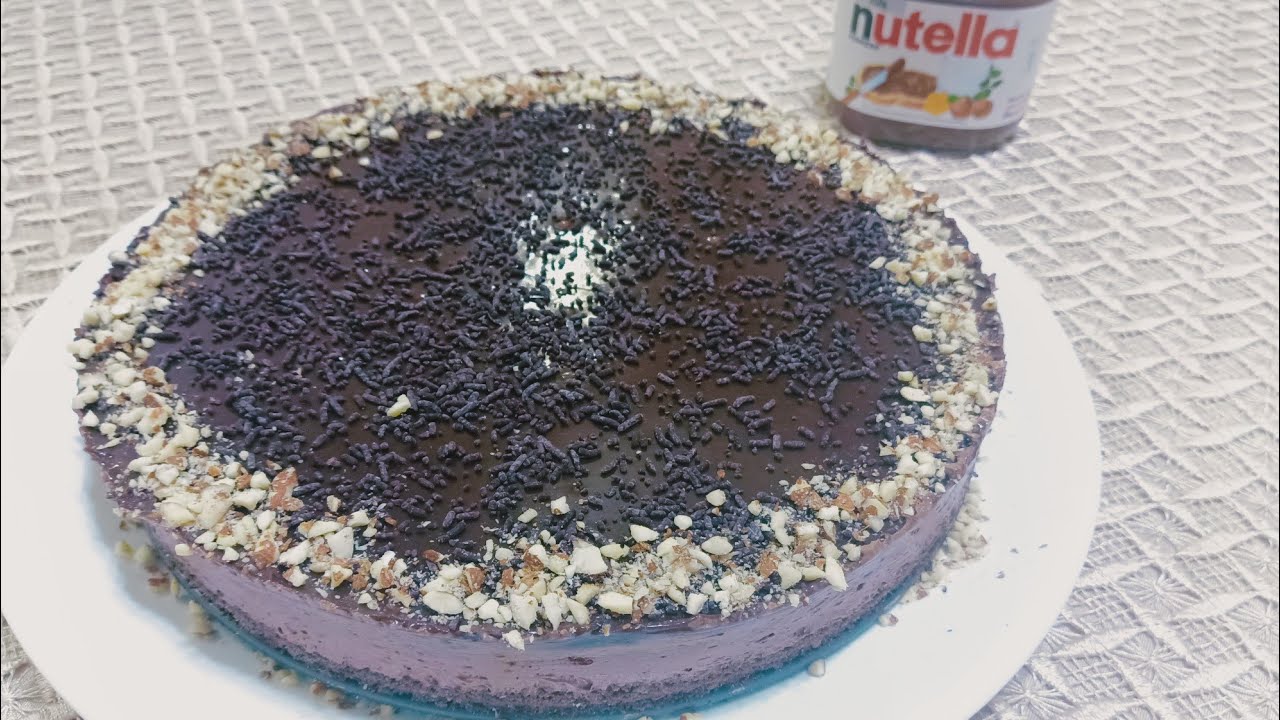 تشيز كيك نوتيلا البارد/cheesecake Nutella facile 😋😋
