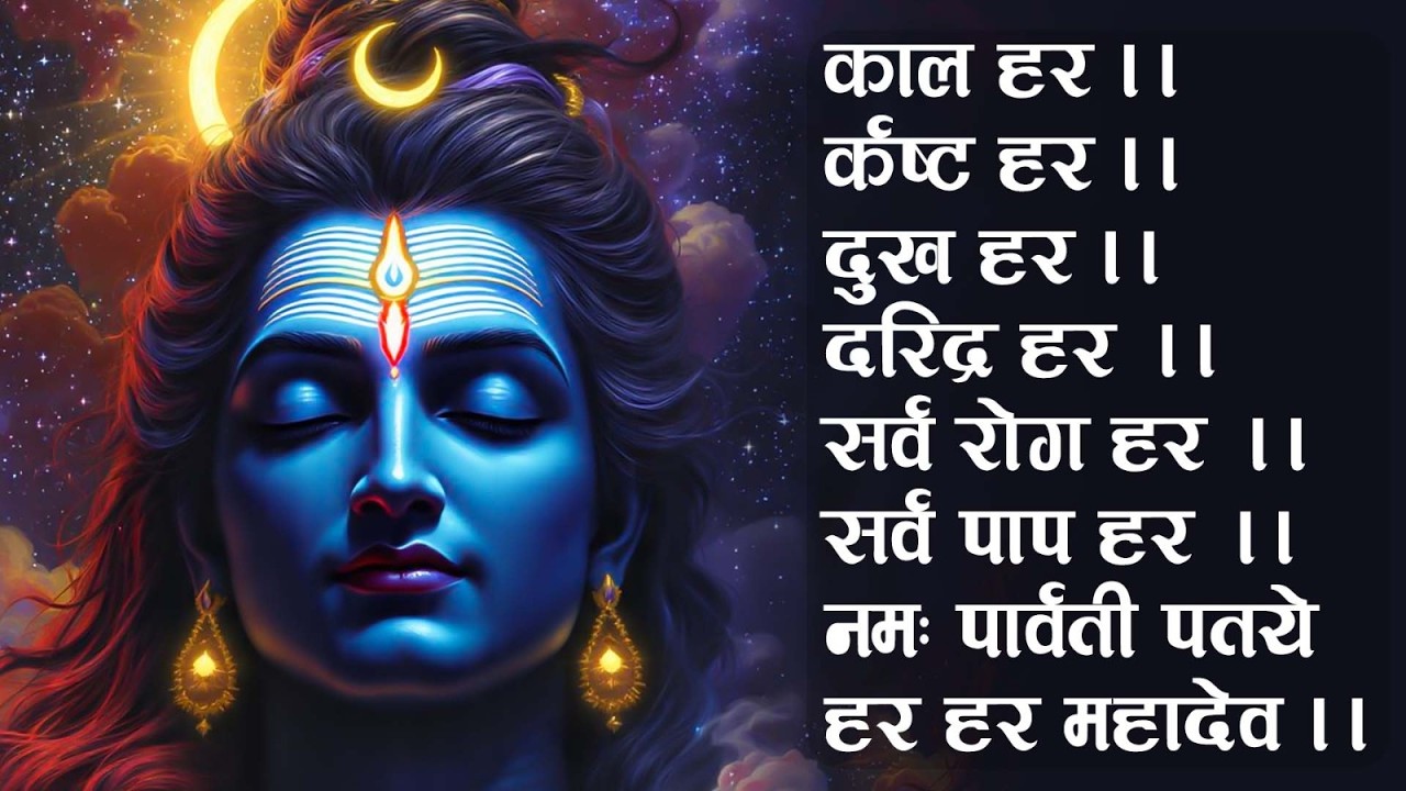 काल हर कष्ट हर दुख हर दरिद्र हर हर हर महादेव || Kal Hara Kasta Hara Dukh Hara Daridra Hara - Mantra