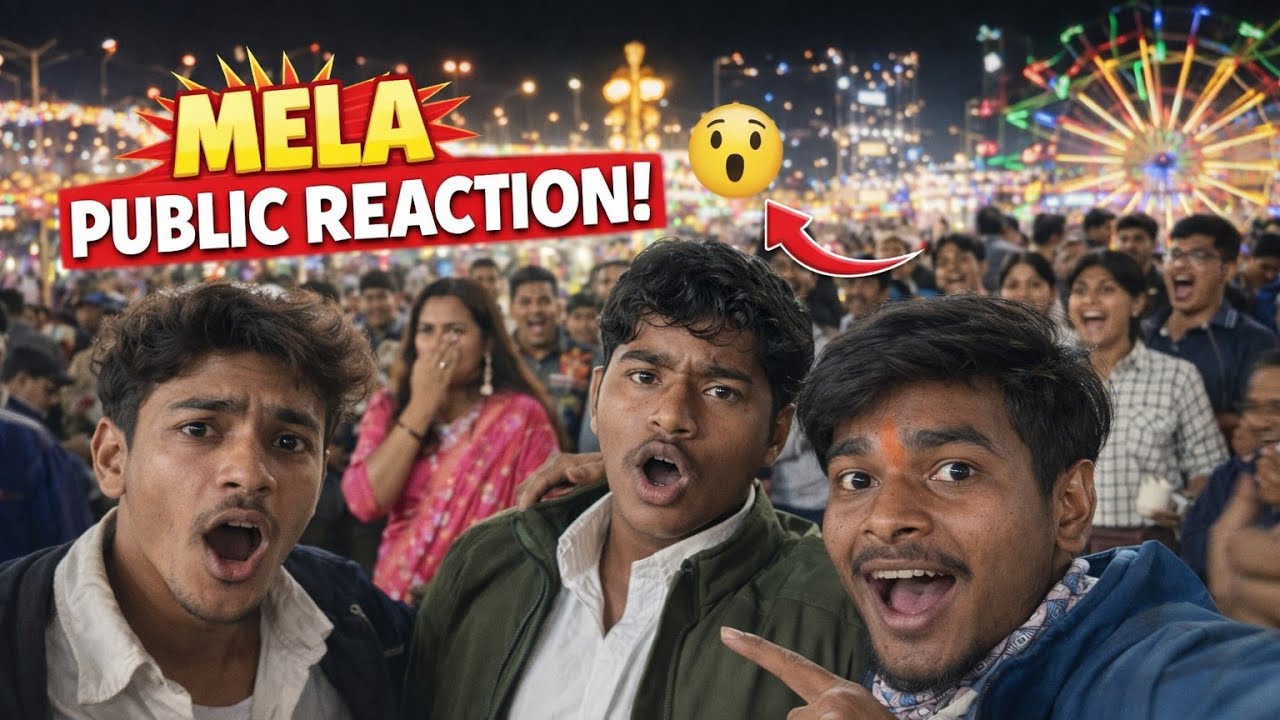Raat Ka Mela Vlog 🌙 | Light, Jhula aur Crowd | public reaction 😄 #publicreaction #public #youtube 