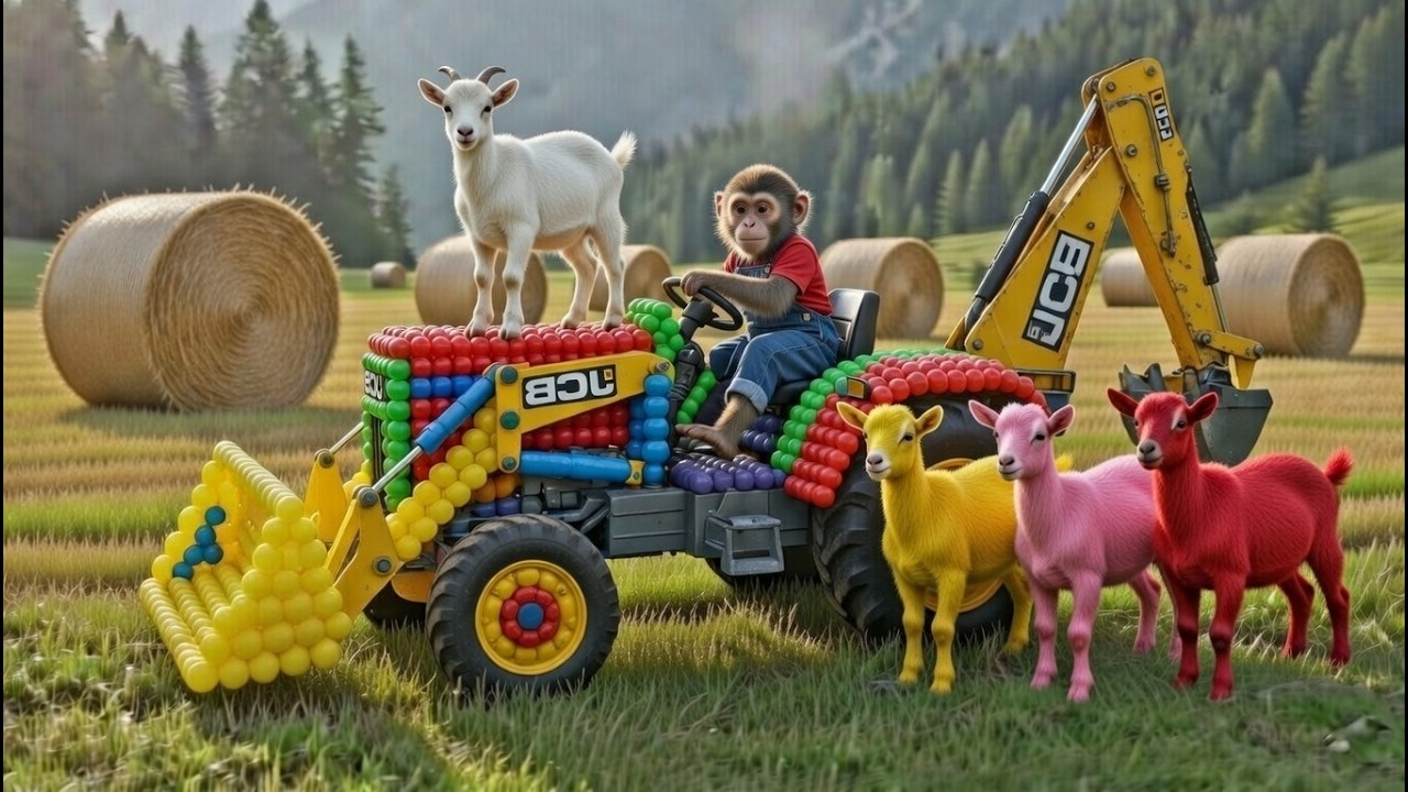 The Monkey Momo Saved The Goat And Managed To Harvest Hay. | MonkeyFarmer
