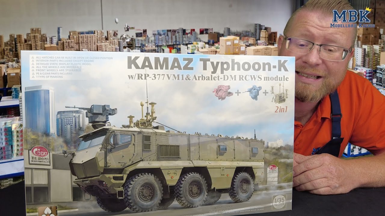 MBK packt aus #821 - 1:35 KAMAZ Typhoon-K w/ RP-377VM1 & Arbalet 2in1 (Takom 2173)
