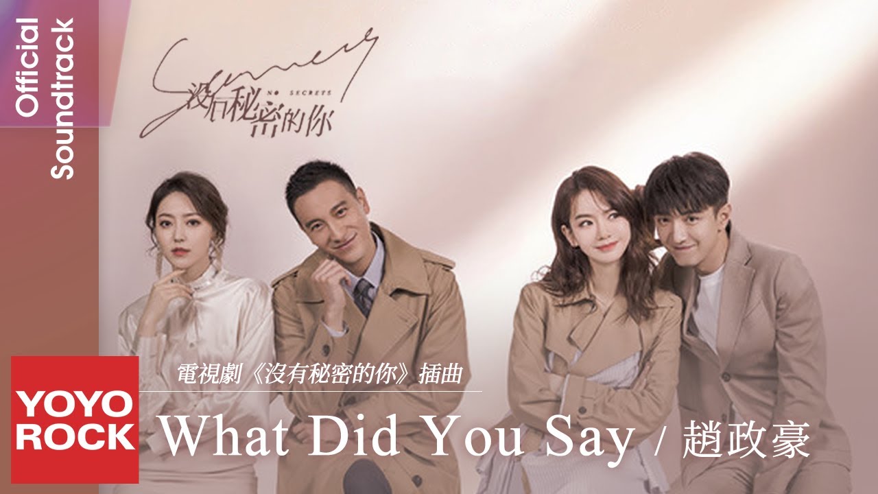 趙政豪 ZhaoZhengHao《What Did You Say》【沒有秘密的你 No Secrets OST 電視劇插曲】Official Lyric Video