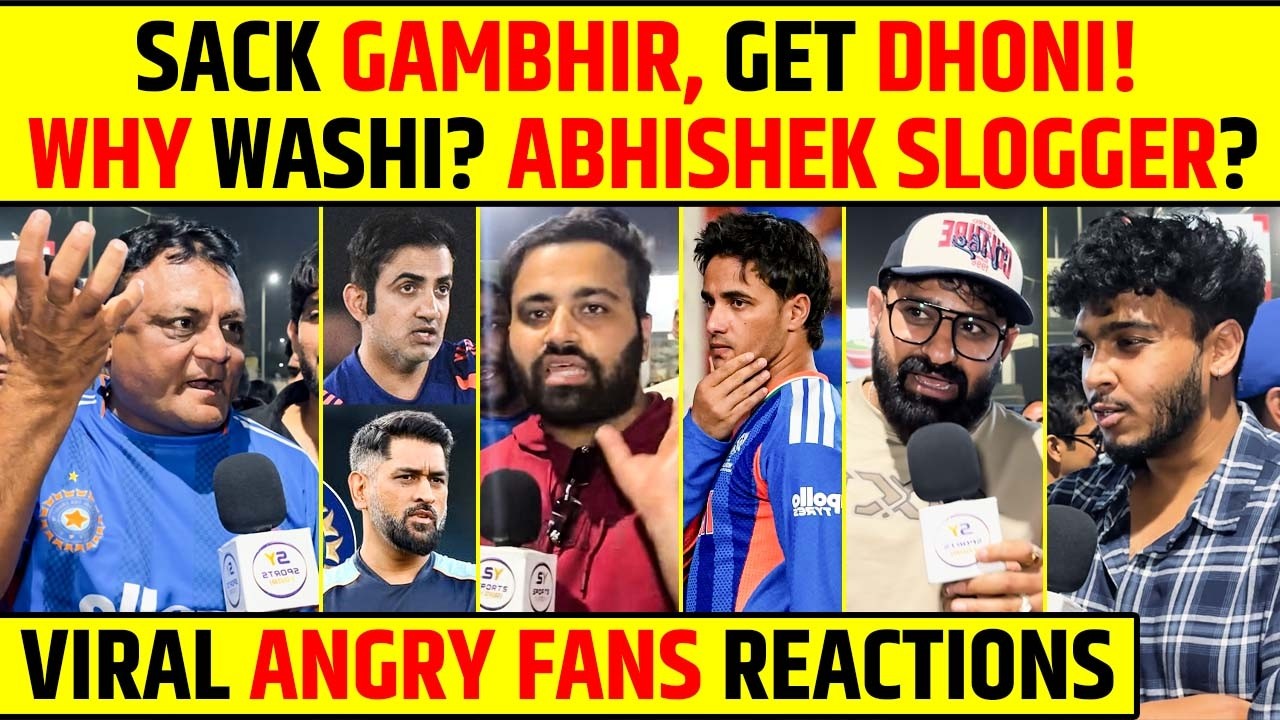 Sack Gambhir, Get MS Dhoni! Why Washi in the XI? Abhishek Sharma a Slogger? | Viral Angry Fans React