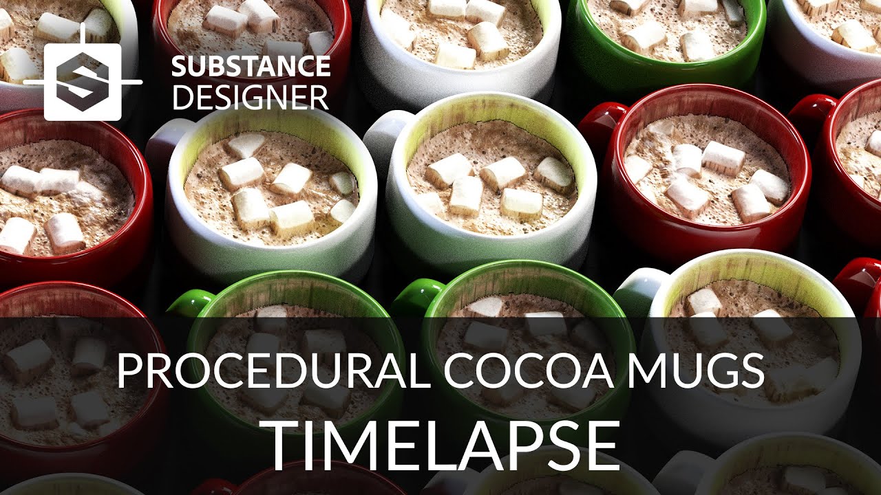 Substance Designer - Hot Cocoa Mugs
