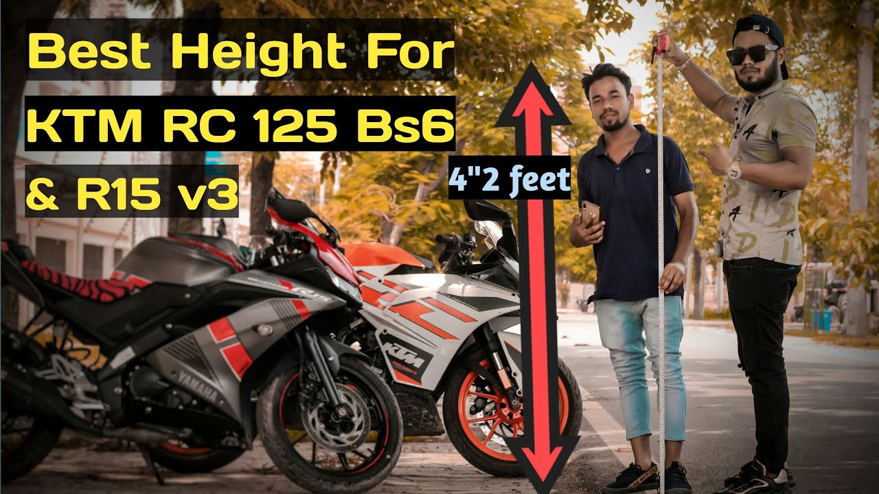 Minimum Height for KTM RC 125 Bs6 & R15 V3 | Must watch before buying ktm bikes| proper height video