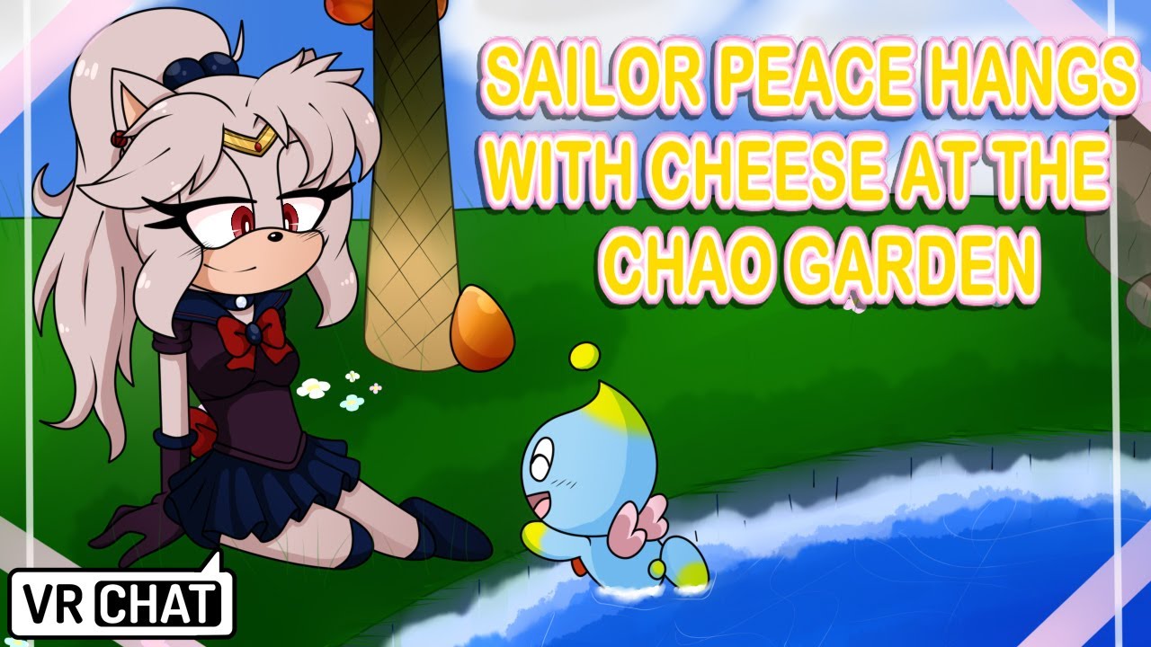 Sailor Peace Hangs Out with Cheese at the Chao Garden - VRChat